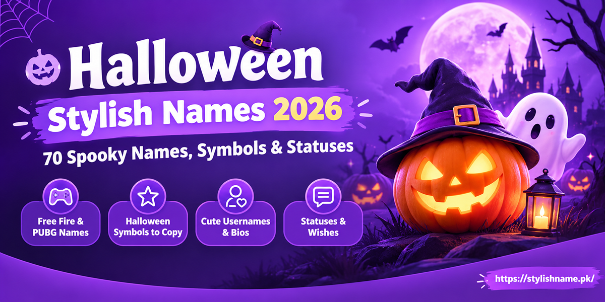 Halloween Stylish Names 2026: 70 Spooky Names, Symbols & Statuses